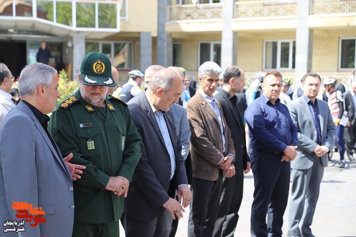 کاروان دوچرخه‌سواری جانبازان بصیر آذربایجان شرقی به حرم مطهر امام (ره)