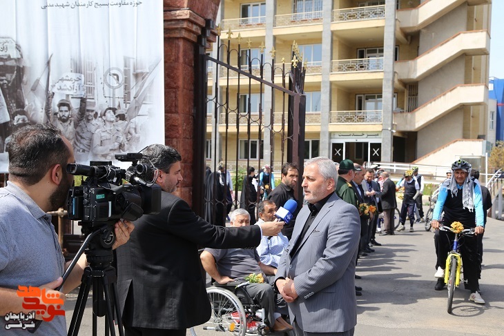 کاروان دوچرخه‌سواری جانبازان بصیر آذربایجان شرقی به حرم مطهر امام (ره)