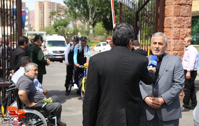 کاروان دوچرخه‌سواری جانبازان بصیر آذربایجان شرقی به حرم مطهر امام (ره)