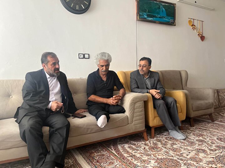 دیدار مدیرکل ورزشی و اردویی بنیاد شهید با جانبازان ورزشکار در قوچان