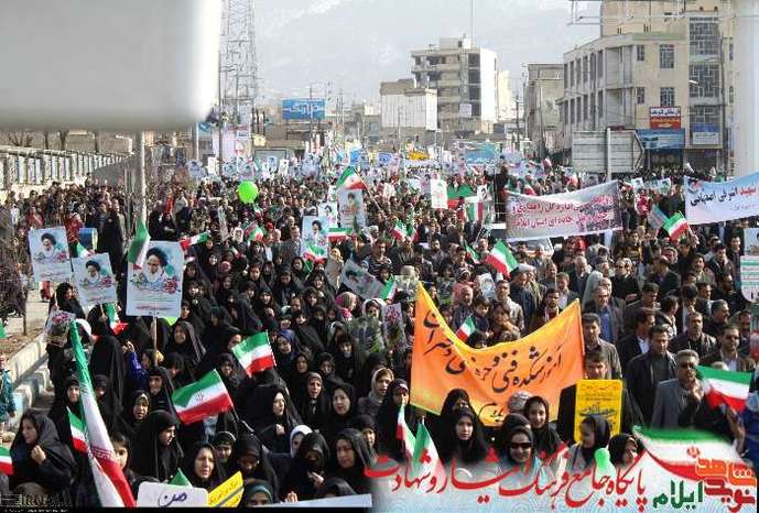 حضور جامعه ایثارگری در راهپیمایی 22 بهمن 
