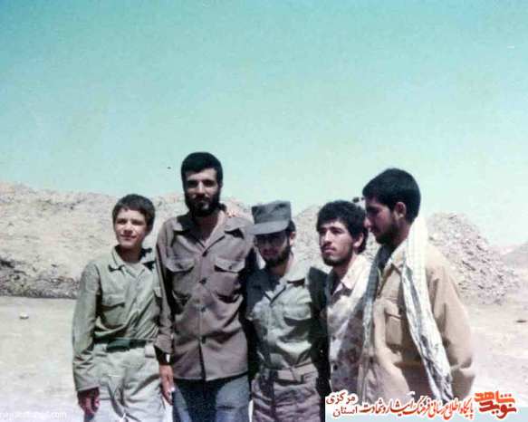 از چپ: علی مردانی - رضا زمانی - علی زنجانی - محمد پولادوند- شهید مقدسی