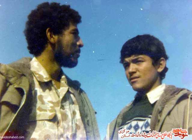 از چپ: محمد پولادوند - شهید مهدی خدیمی
