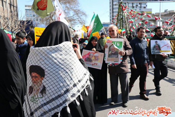 راهپیمایی پرشور مردم ولایتمدار استان ایلام در چهل و یکمین سالگرد انقلاب اسلامی