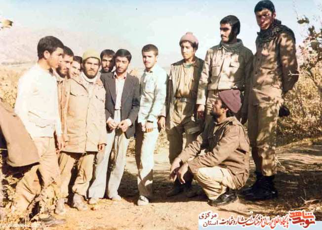 از چپ: سیف الله اسماعیلی - سید عباس هدایتی - حسین زارع - سید مرتضی پرپوچی - عباس شعبانی -شهید علیرضا قربانعلی - شهید موسی تفرشی