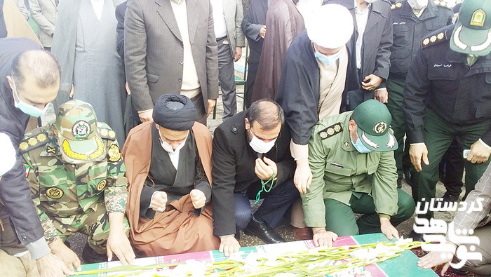 تشییع و تدفین پیکر مطهر ۲ شهید گمنام در دانشگاه فرهنگیان کردستان