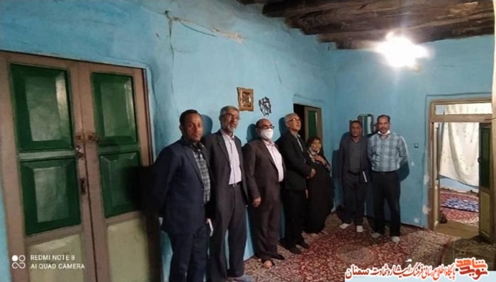 دیدار مدیرکل بنیاد شهید استان سمنان با خانواده معزز جانباز متوفی دستار خدوم- پنجم تیرماه ۱۴۰۰ روستای دشت شاد کالپوش